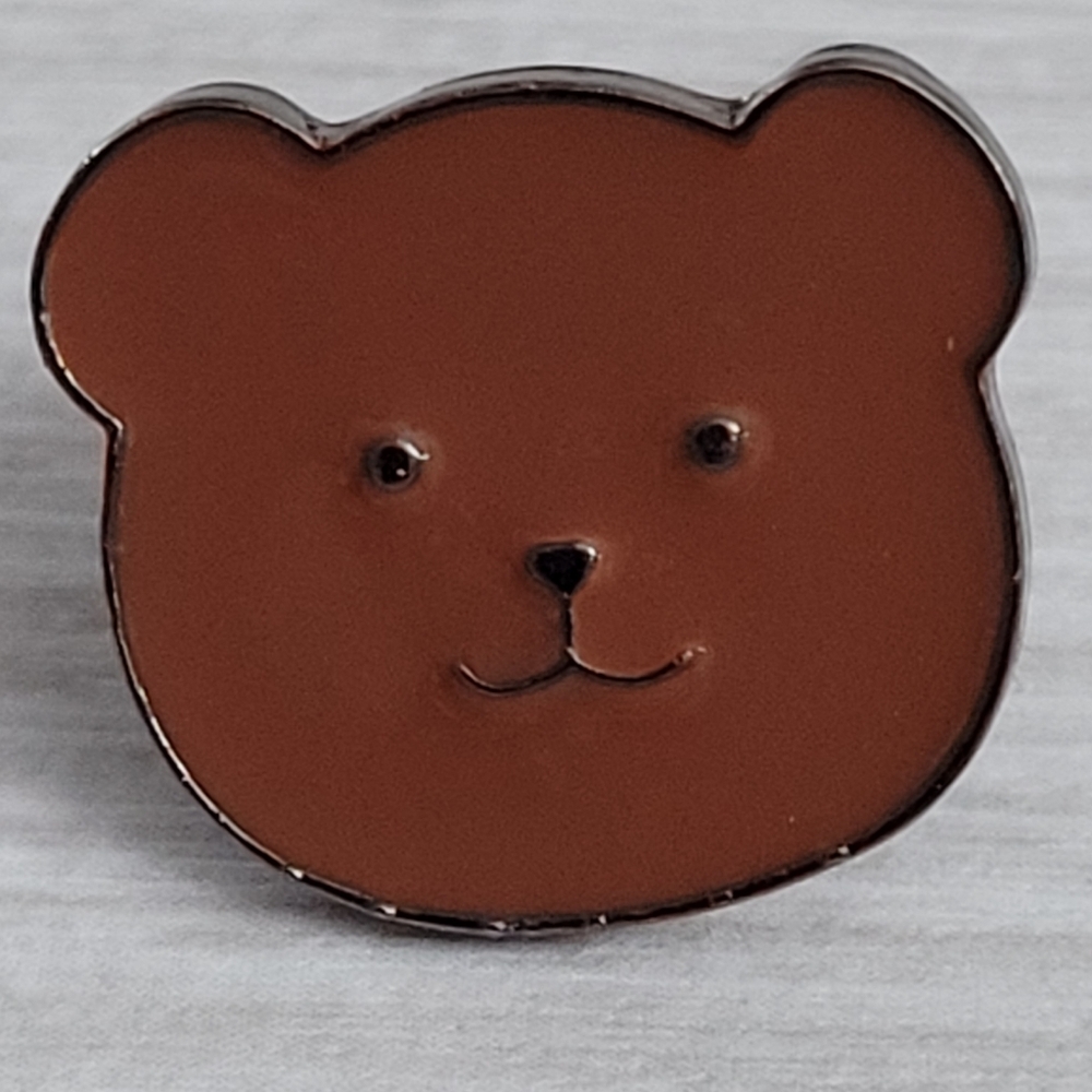 Brown Teddy Bear Enamel Pin